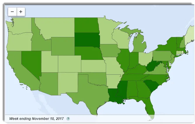 allergies map in the united states by state